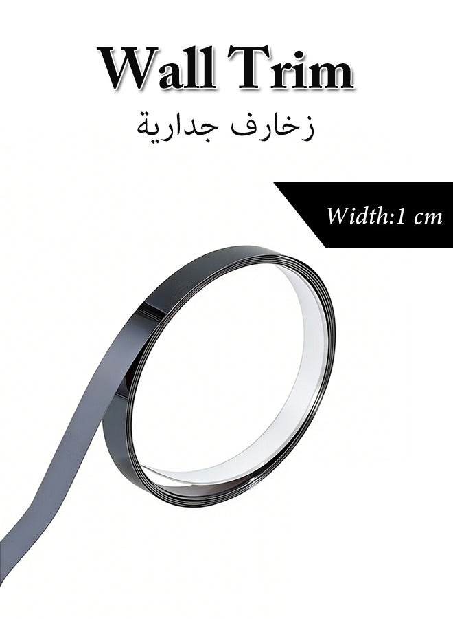 Wall Trim Molding, Self-Adhesive Wall Trim, Waterproof And Moisture-Proof Sealing Strip,Peel And Stick Metal Trim,Suitable For Diy Wall Decoration Strips On Mirror Frames, Cabinets, Tiles, Etc. In Homes, Restaurants And Other Places. - Image 1